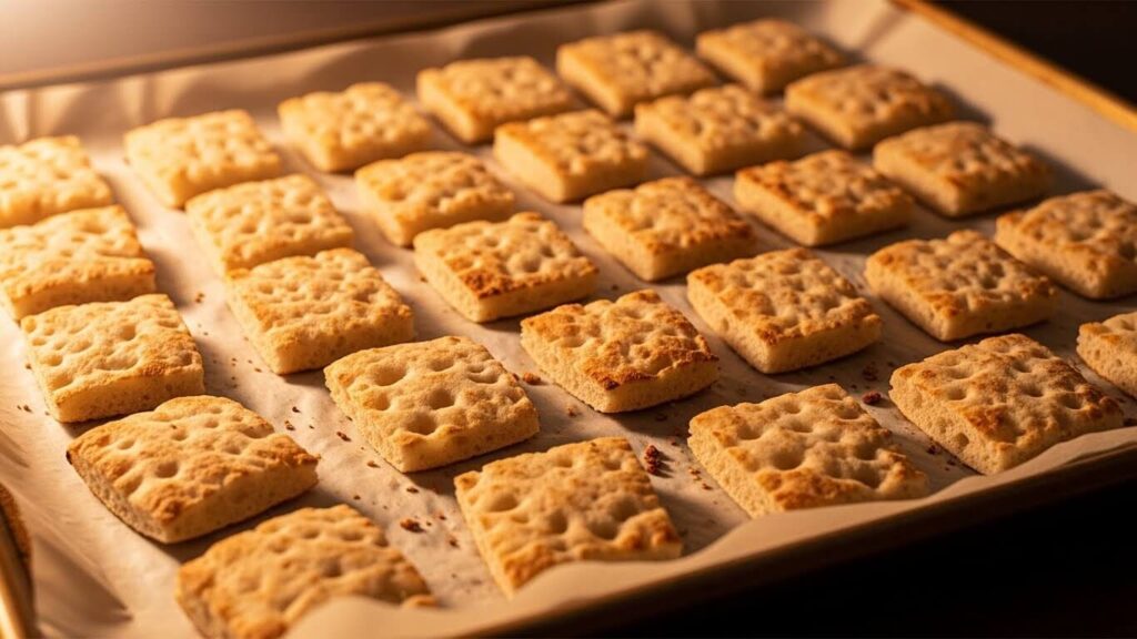Pita bread pieces toasted until perfectly crisp for the crispy pita salad.