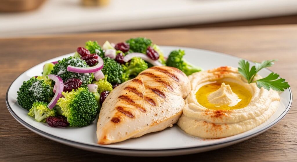 What to serve with Mediterranean broccoli salad.