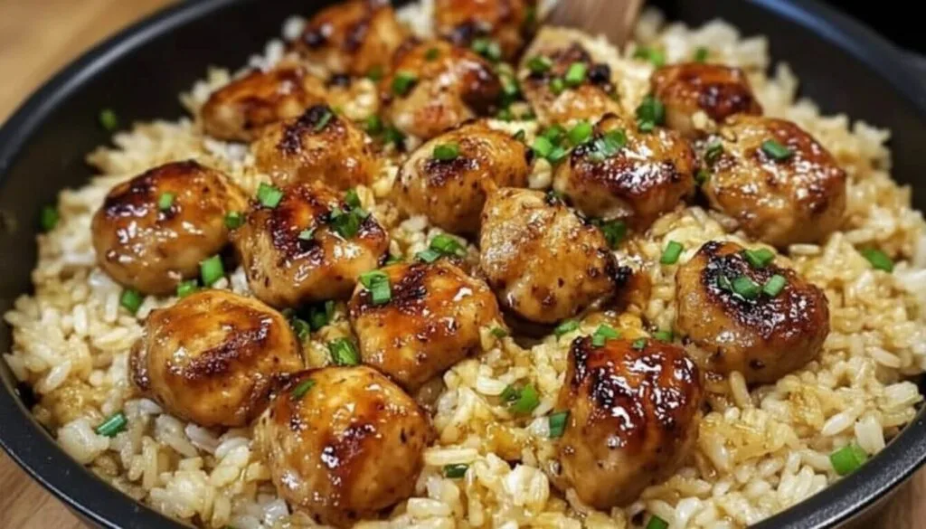 One-Pan Mediterranean Honey-Lemon Garlic Chicken and Rice