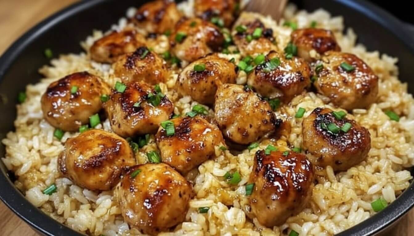 One-Pan Mediterranean Honey-Lemon Garlic Chicken and Rice