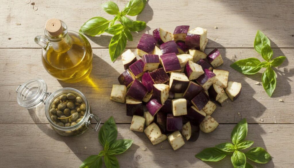 ingredients for eggplant caponata recipe