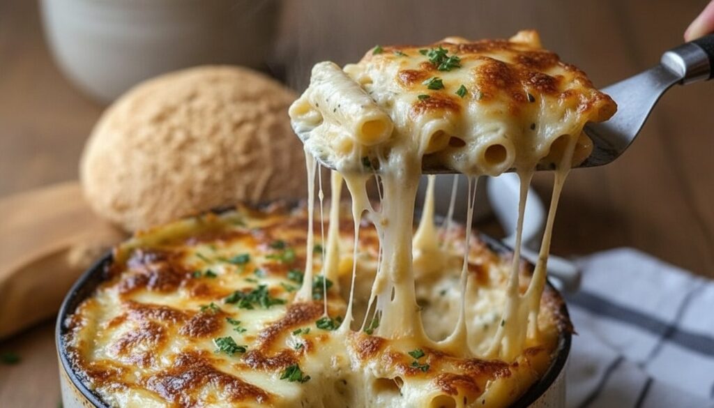 Cheesy Baked Pasta Pull.