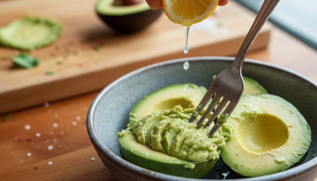 How to mash avocado for toast.
