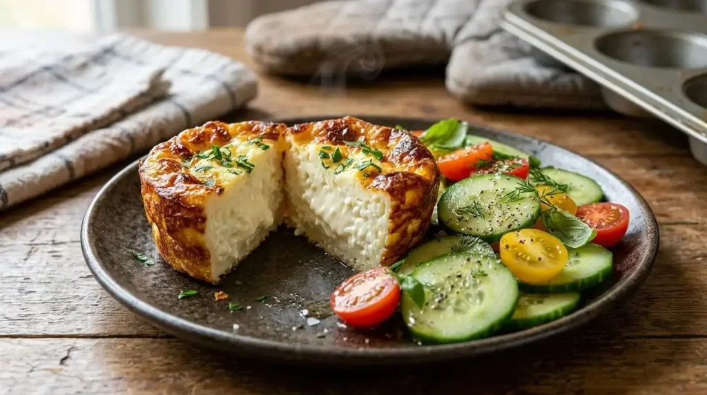 high protein cottage cheese egg bake texture