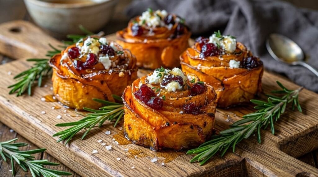 Cranberry Sweet Potato Roses Recipe (Mediterranean Appetizer) - Easy ...