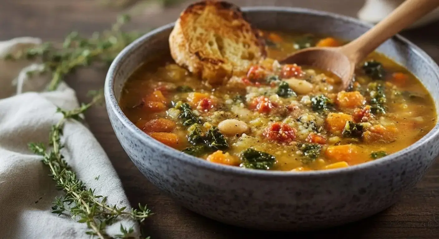 Mediterranean-style white bean soup