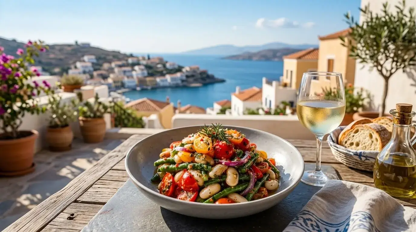 Dense Bean Salad in a plate.