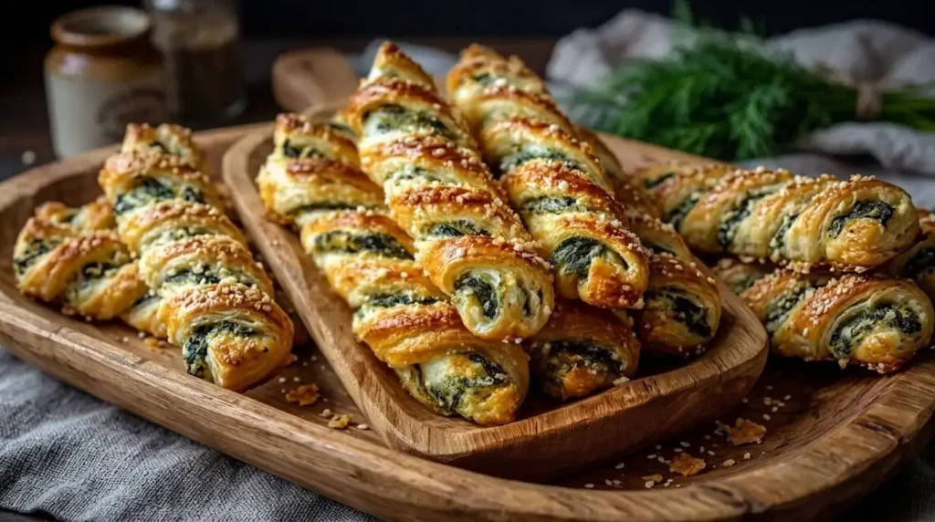 Parmesan Spinach Cheese Twists.