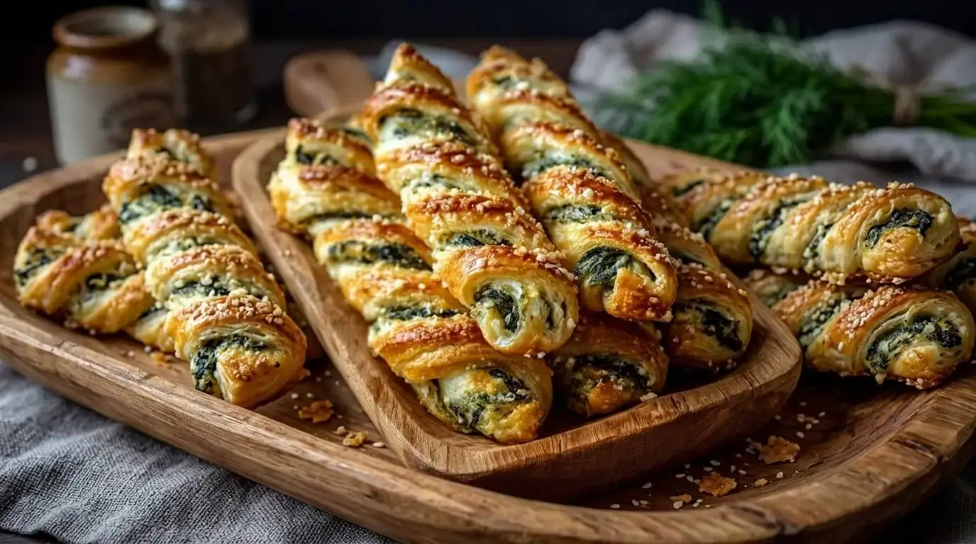 Parmesan Spinach Cheese Twists.
