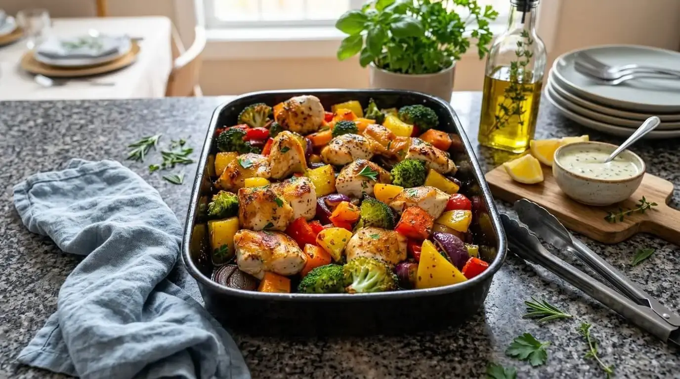 Chicken & Roasted Veggie Skillet