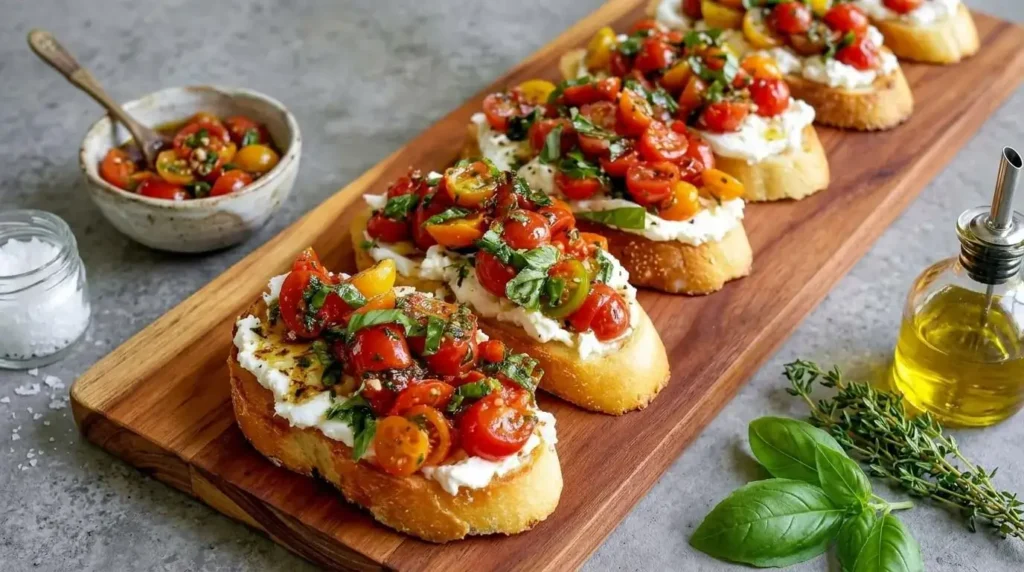 Burrata Bruschetta Recipe.