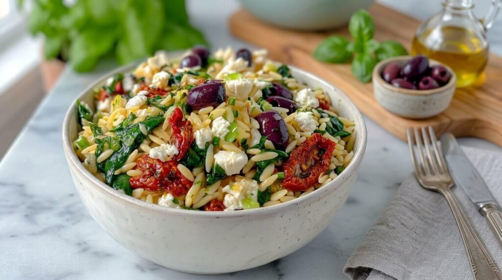 Mediterranean Orzo Salad Recipe.