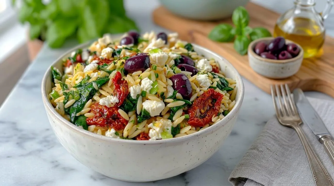 Mediterranean Orzo Salad Recipe.