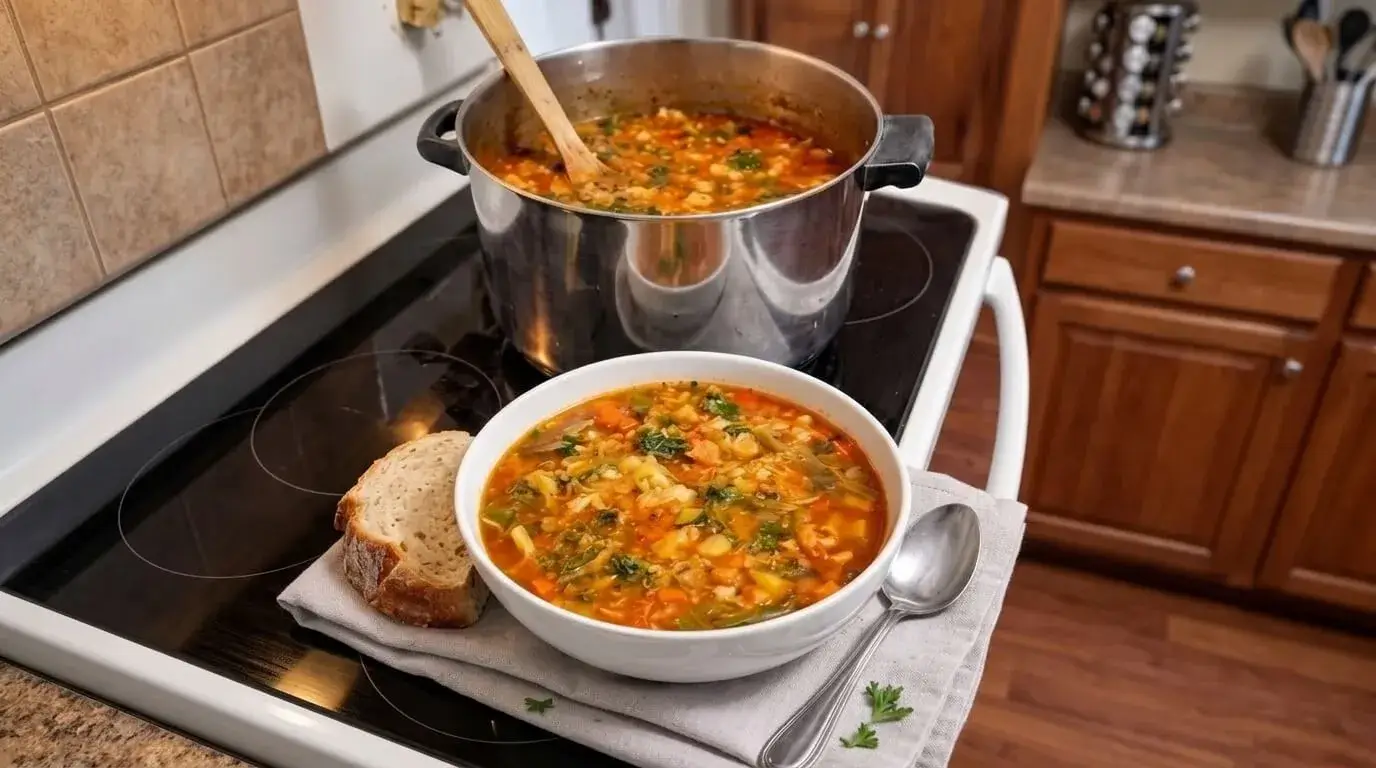 Hearty Homemade Veggie Soup.